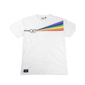 Queer Eye Rainbow Prism Graphic Tee White‎ Pride Ready Crewneck Short Sleeve L